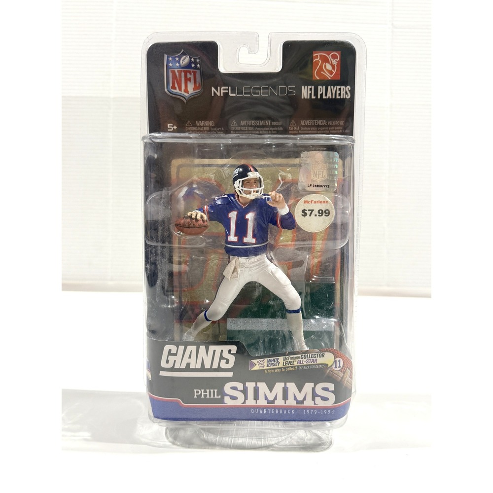 McFarlane Toys NFL Legends Series 6 Phil Simms New York Giants Action Figure NEW